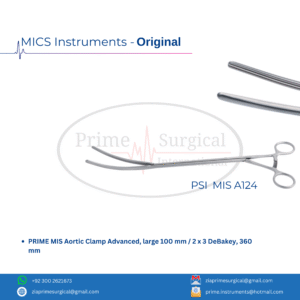 PRIME MIS Aortic Clamp Advanced, large 100 mm / 2 x 3 DeBakey, 360 mm