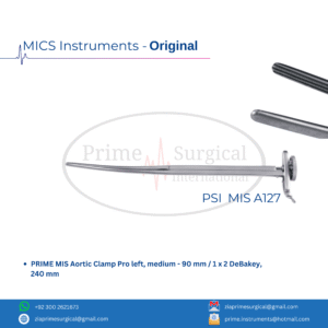 PRIME MIS Aortic Clamp Pro left, medium - 90 mm / 1 x 2 DeBakey, 240 mm