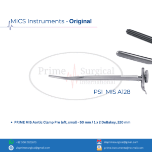 PRIME MIS Aortic Clamp Pro left, small - 50 mm / 1 x 2 DeBakey, 220 mm