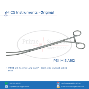 PRIME MIS  Foerster Lung ClamP -  33cm, wide jaw (2x3), sliding shaft