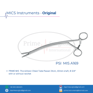 PRIME MIS  ThoraVision Chest Tube Passer 24cm, 10mm shaft, 9-3/4“ with or without ratchet
