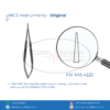 PRIME MIS Micro Needle Holder ceramic coating - diamond dusted with Lock 21 CM STRAIGHT TIP 0.4 MM