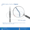 ANAYA Micro Forceps ceramic coating DeBakey AT atraumatic serration Titanium 18 CM - Curved  TIP 1.2MM