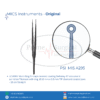 UDAINA Micro Ring Forceps ceramic coating DeBakey AT atraumatic serration Titanium with ring  Ø 10 mm x 0.5 mm TIP diamond coated jaws - 18 cm Straight