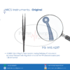 UDAINA Micro Ring Forceps ceramic coating DeBakey AT atraumatic serration Titanium with ring  Ø 10 mm x 0.5 mm TIP diamond coated jaws - 15 cm Curved